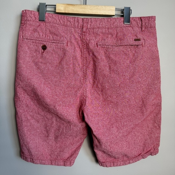 KOLBY‎ Men's Red Chino Casual Walking Shorts 100% Cotton Size 33 Vacation Resort - Picture 5 of 13